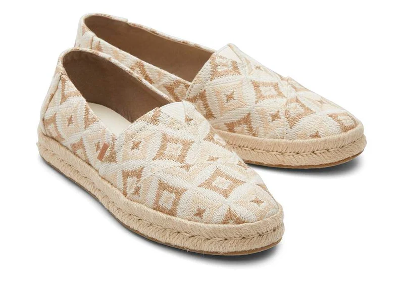TOMS Espadrille „Alpargata Rope“ für Damen in Natur mit geometrischem Muster - Natur