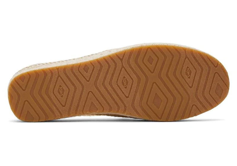 TOMS Valencia, natürliche, marokkanische Häkel-Espadrilles mit Plateausohle für Damen - Natur