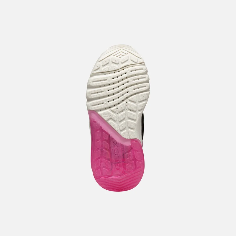 Geox Kinder Super Mario Leuchtende Turnschuhe - Schwarz / Fuchsia