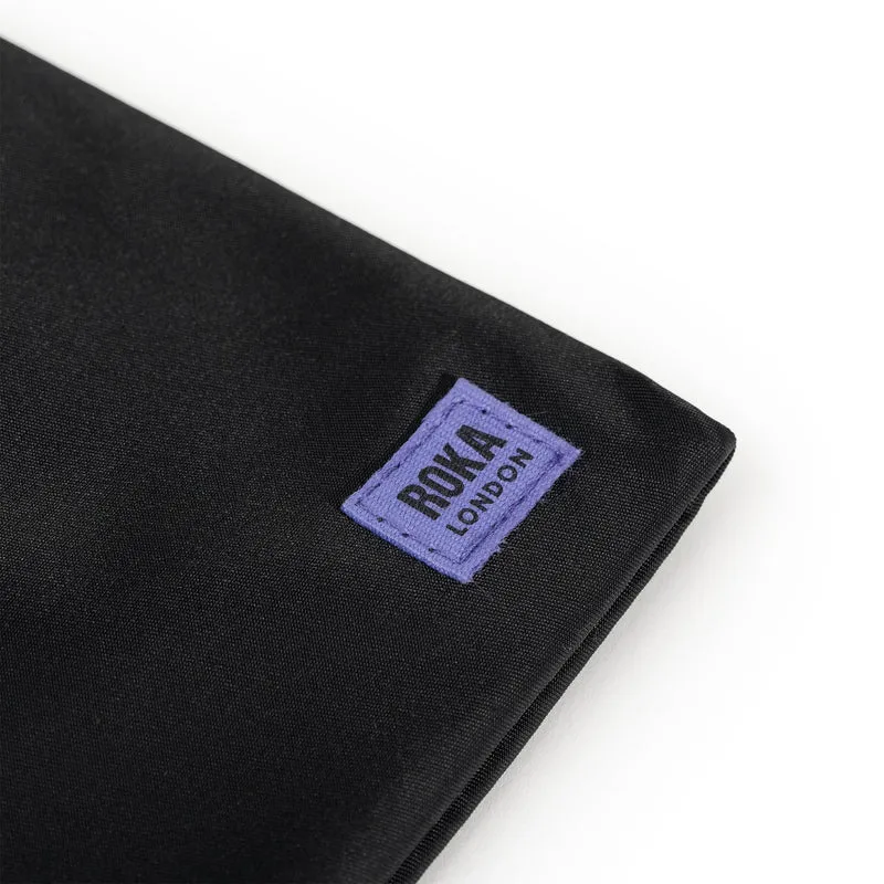 ROKA All Black Chelsea Lila Tasche aus recyceltem Nylon