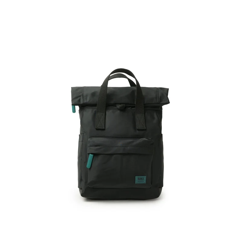 ROKA All Black Canfield B Türkisfarbene kleine Tasche aus recyceltem Nylon
