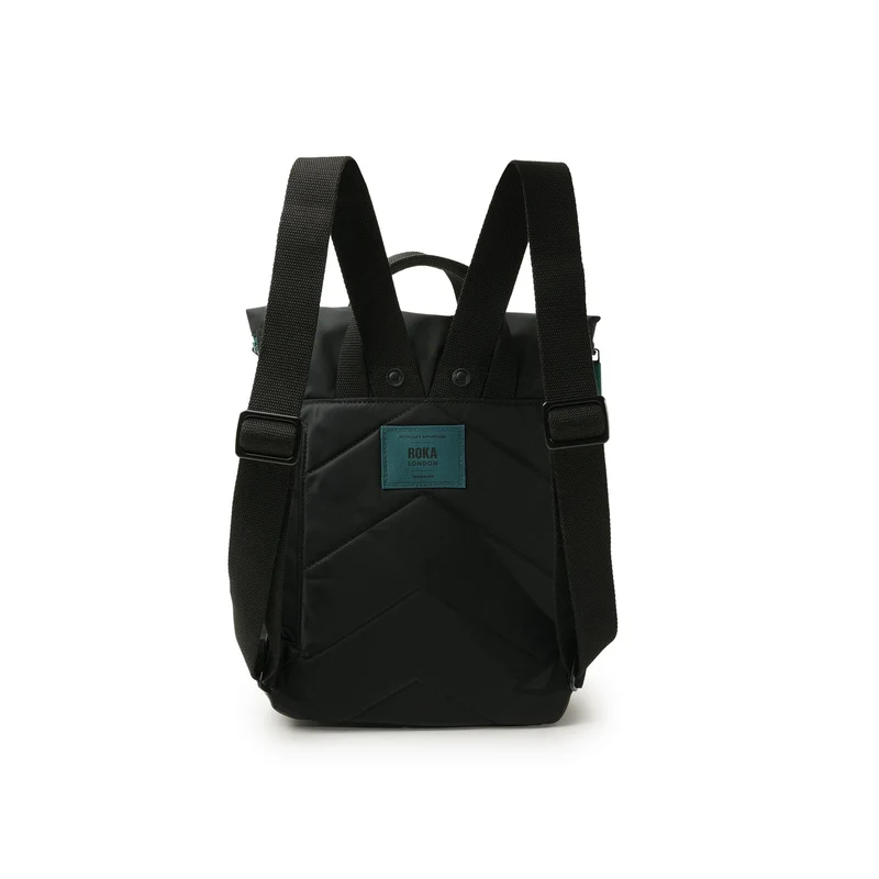 ROKA All Black Canfield B Türkisfarbene kleine Tasche aus recyceltem Nylon