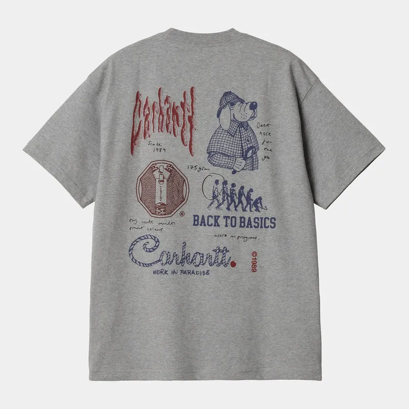 Carhartt WIP Archivo Kurzarm-T-Shirt für Herren - Grau meliert