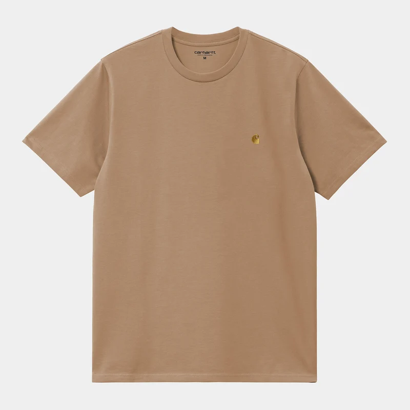 Carhartt WIP Herren Chase Kurzarm-T-Shirt - Erdnuss