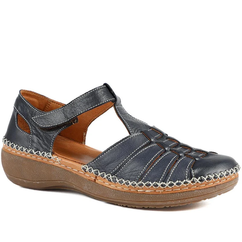 Leather Touch Fasten Mary Janes - METIN41010 / 327 208 - Navy