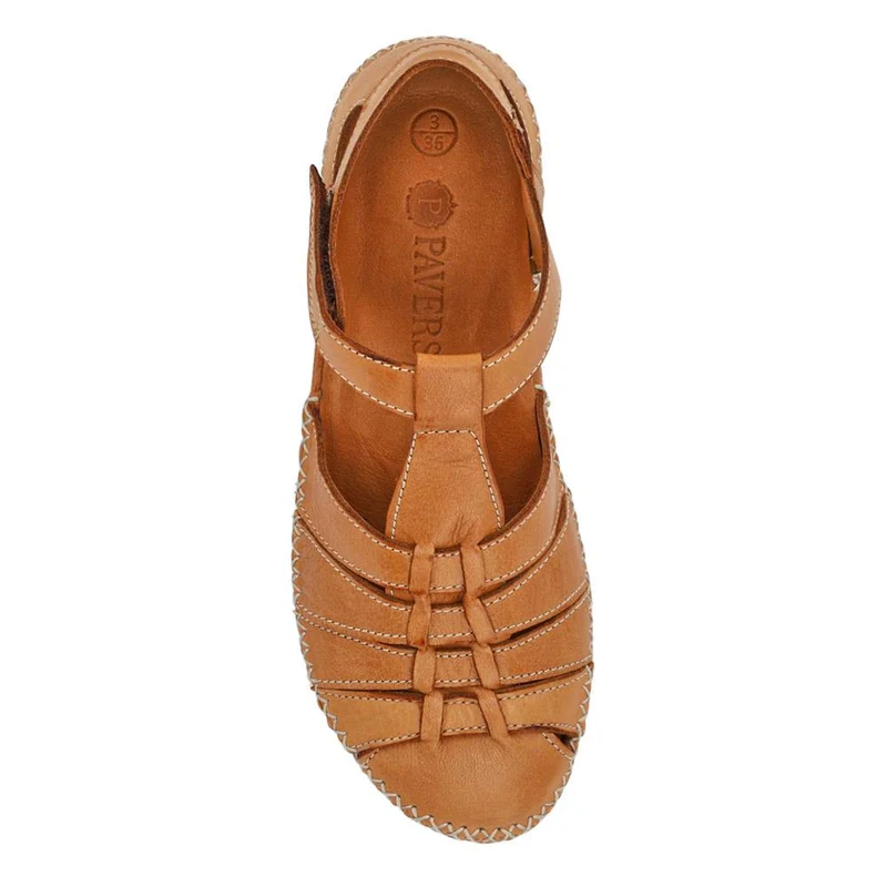 Leather Touch Fasten Mary Janes - METIN41010 / 327 208 - Brown