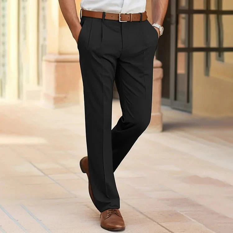 Herren Anzughose Business Gerader Schnitt