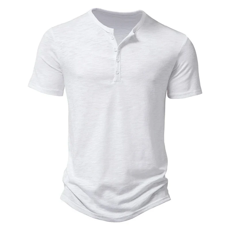 Henley T-Shirt Herren Kurzarm