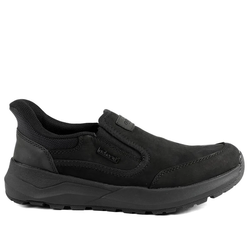 Rieker Elasticated Leather Slip On Shoes - RKR43502 / 328 773 - Black