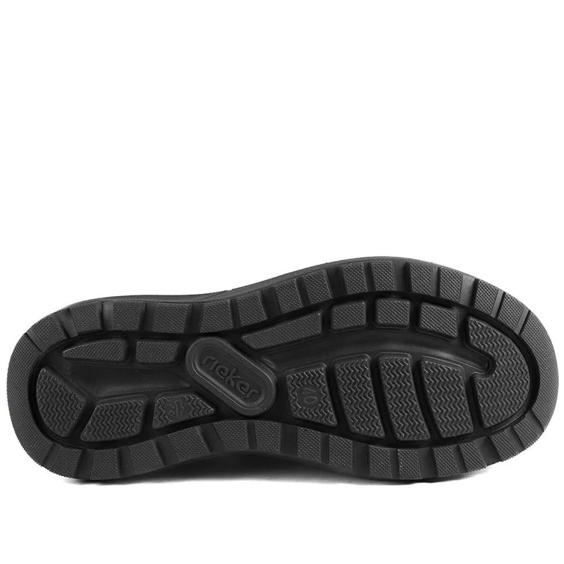 Rieker Elasticated Leather Slip On Shoes - RKR43502 / 328 773 - Black