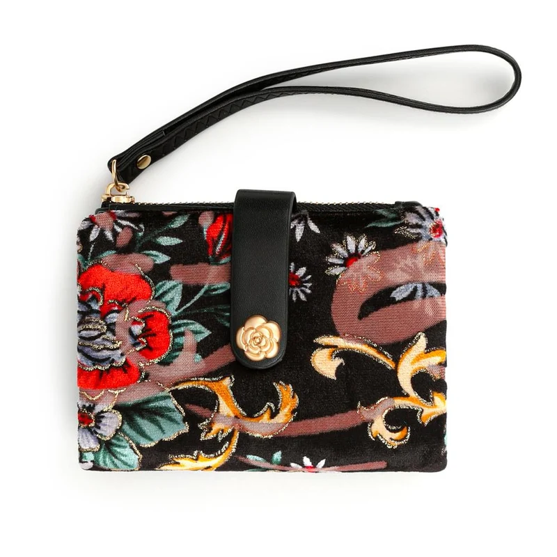 Snap-Fasten Fashionable Bi-Fold Purse - PRETT42012 / 328 278 - Floral