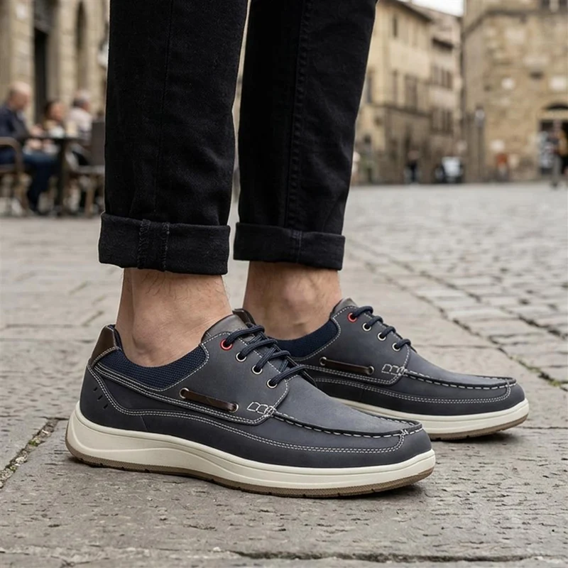 Wide Fit Lightweight Lace Up Shoes - CHANG43000 / 328 832 - Navy