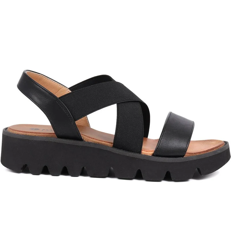 Slip On Chunky Sandals - BAIZH39011 / 325 194 - Black