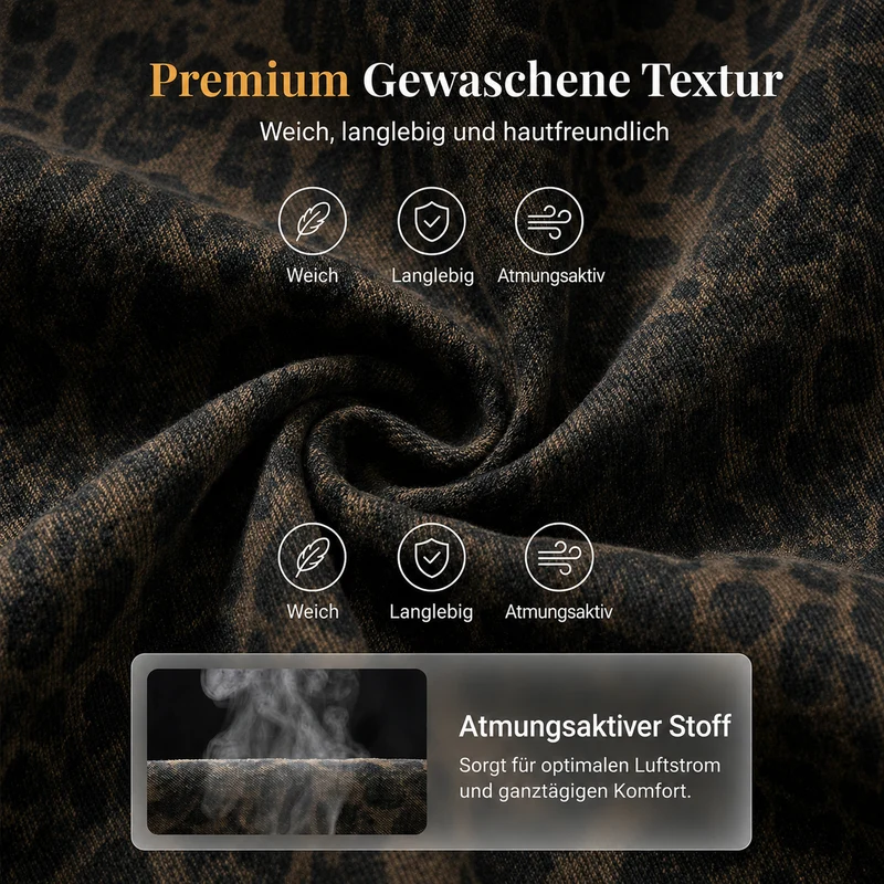 Clotilda | Coole Shorts mit hoher Taille mit Leopardenprint
