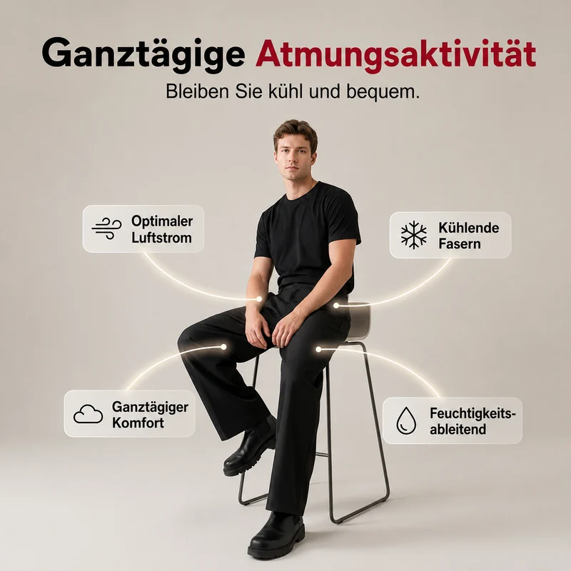 Lojecou | Elegante Bundfaltenhose für Herren