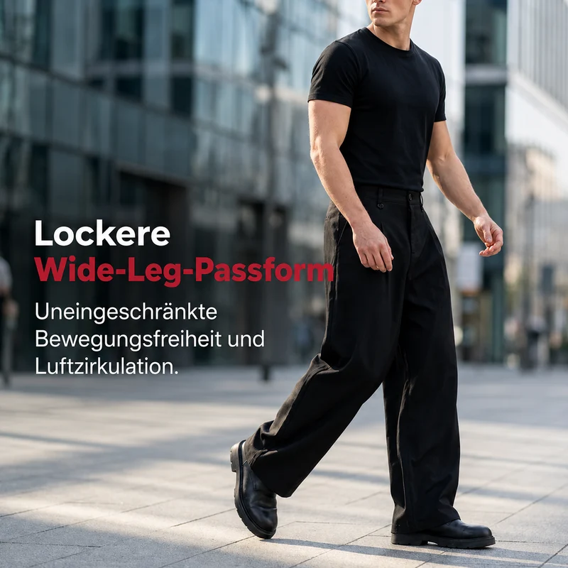 Lojecou | Elegante Bundfaltenhose für Herren