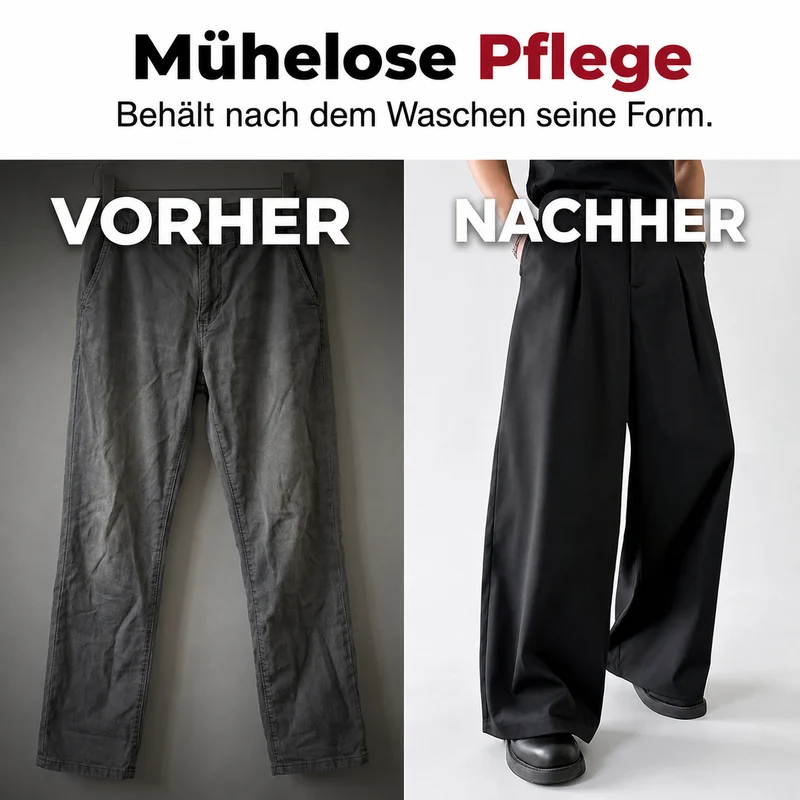 Lojecou | Elegante Bundfaltenhose für Herren