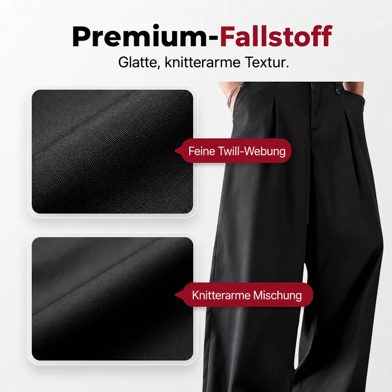 Lojecou | Elegante Bundfaltenhose für Herren