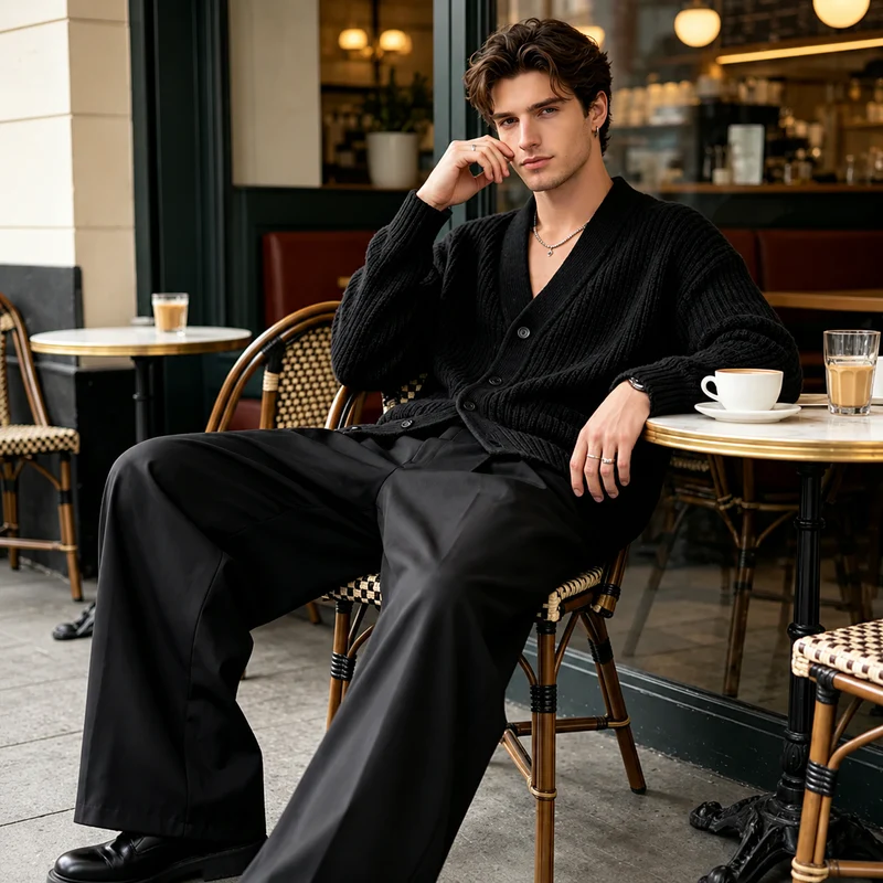 Lojecou | Elegante Bundfaltenhose für Herren