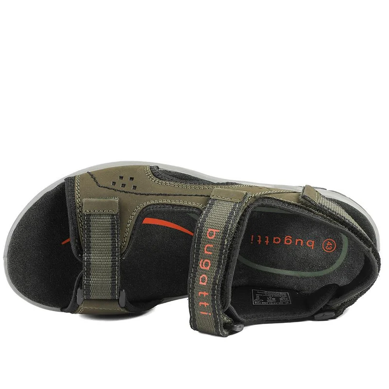 Casual Leather Strap Sandals - BUG43502 / 328 747 - Olive