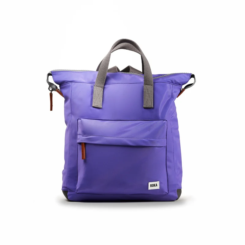 ROKA Bantry B Peri Lila Mittelgroße Tasche aus recyceltem Nylon