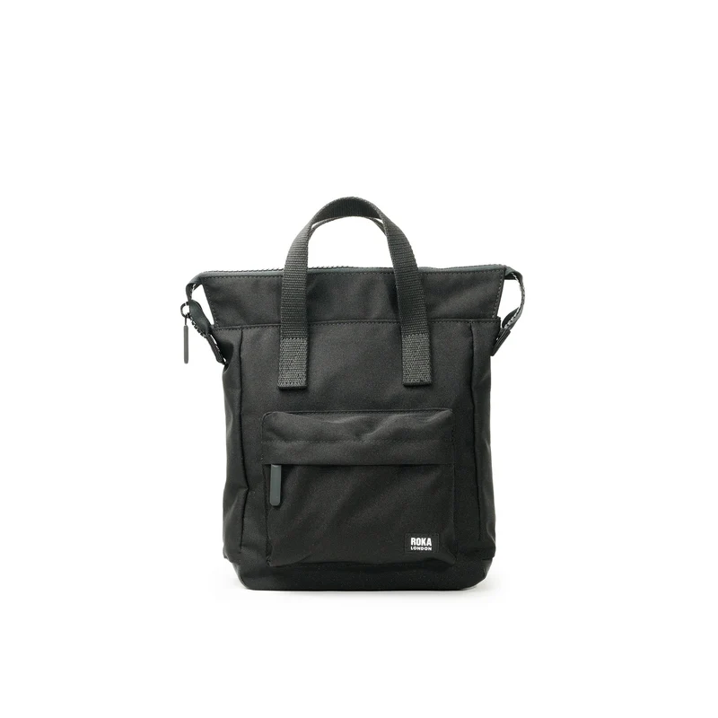 ROKA All Black Bantry Kleine Tasche aus recyceltem Canvas von B Ash