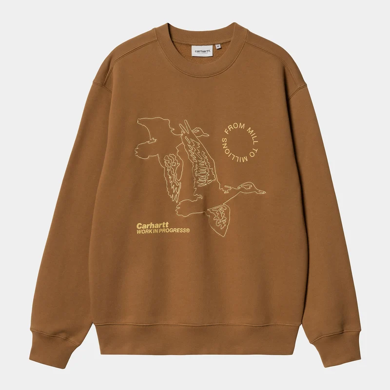 Carhartt WIP Flying Ducks Sweat-Top für Herren - Hamilton Brown