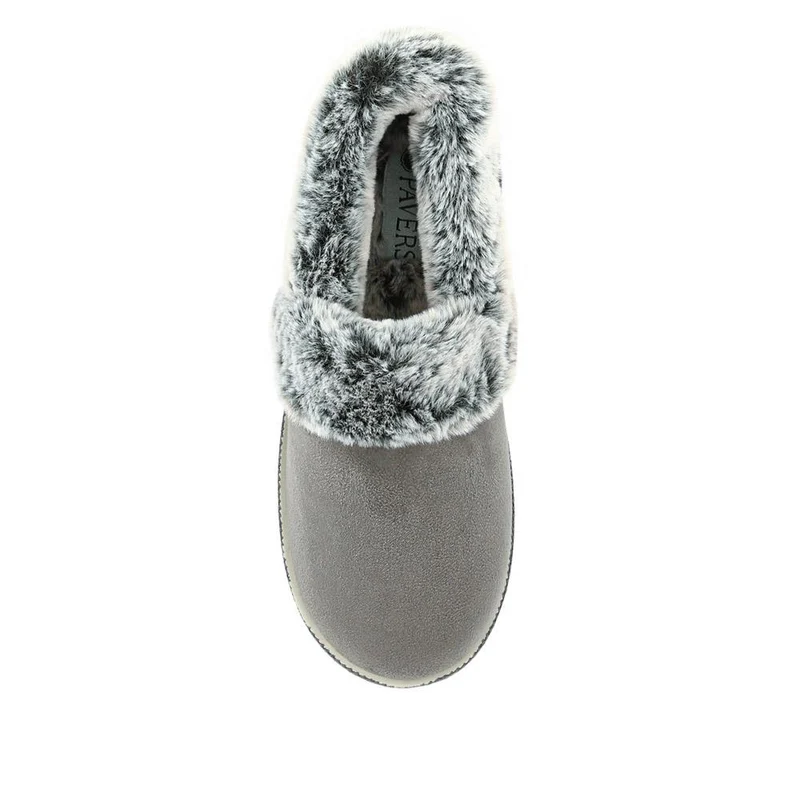 Warm-Lined Memory Foam Slippers - QING40038 / 326 611 - Grey