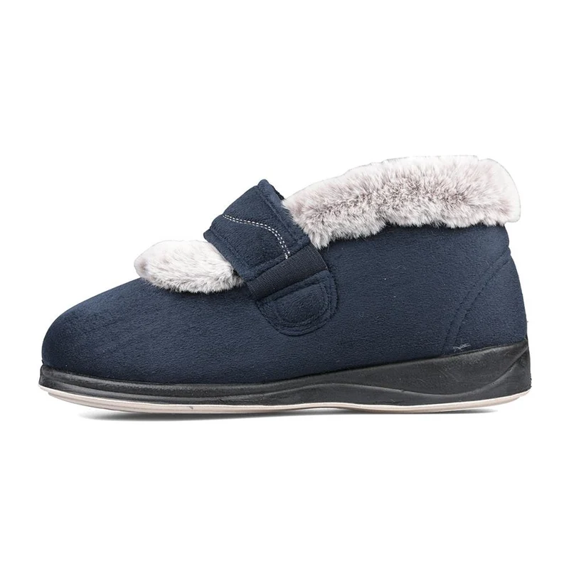 Padders Ladies Slippers 2E Fit Vulcanised - HUSH - Hush / null - Navy