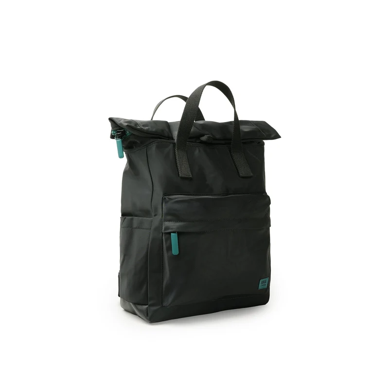 ROKA All Black Canfield B Türkisfarbene mittelgroße Tasche aus recyceltem Nylon