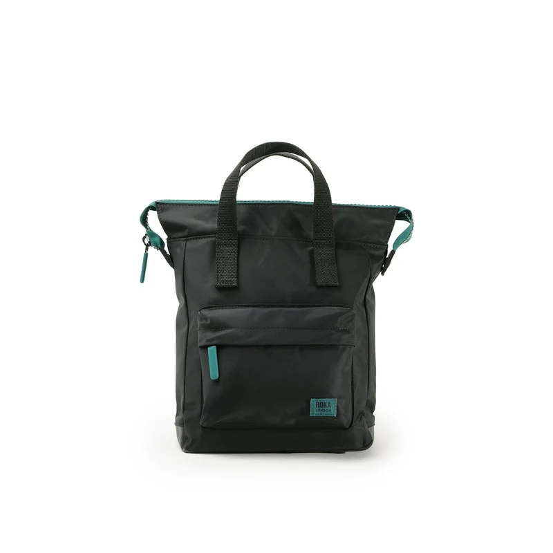 ROKA All Black Bantry B Türkisfarbene kleine Tasche aus recyceltem Nylon