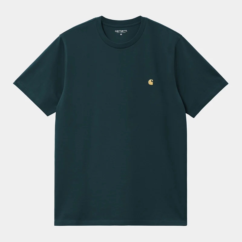 Carhartt WIP Herren Chase Kurzarm-T-Shirt - Entenblau