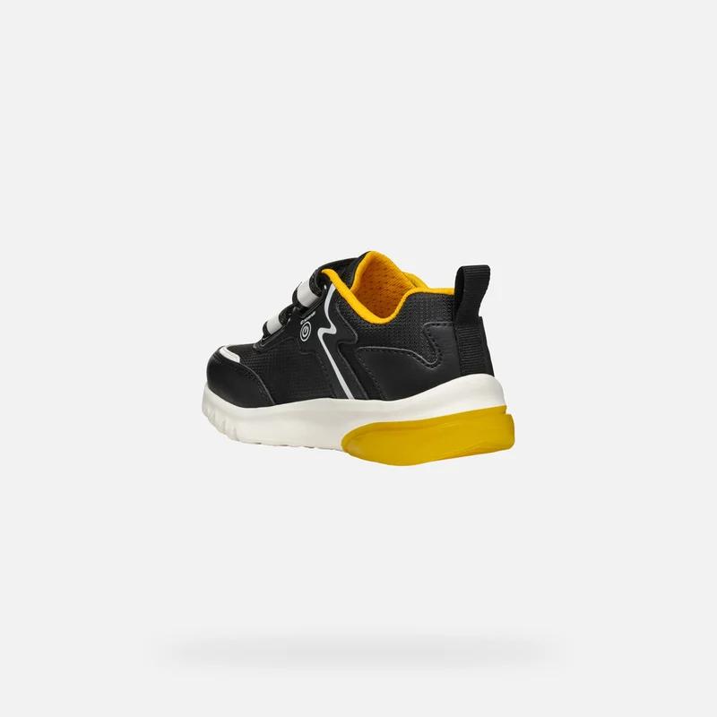 Geox Kinder Super Mario Leuchtende Turnschuhe - Schwarz / Gelb