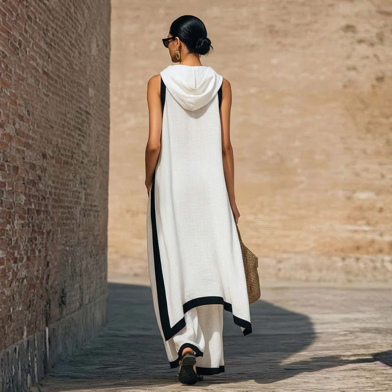 Juliett | Modernes Leinen-Outfit mit asymmetrischem Schnitt