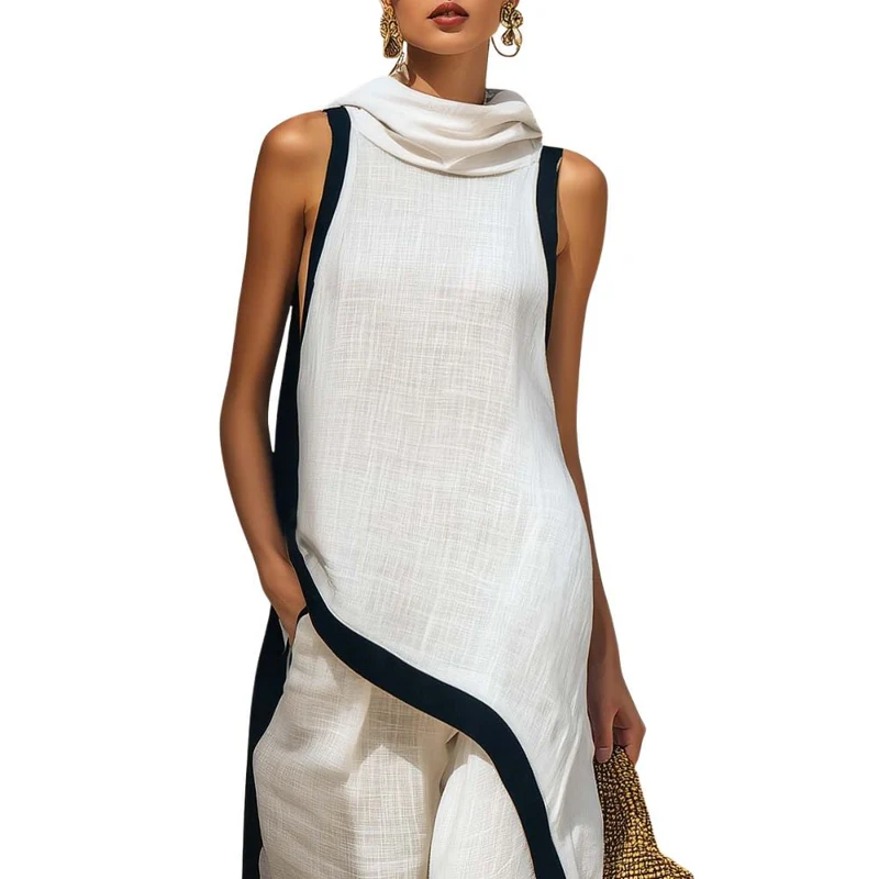 Juliett | Modernes Leinen-Outfit mit asymmetrischem Schnitt