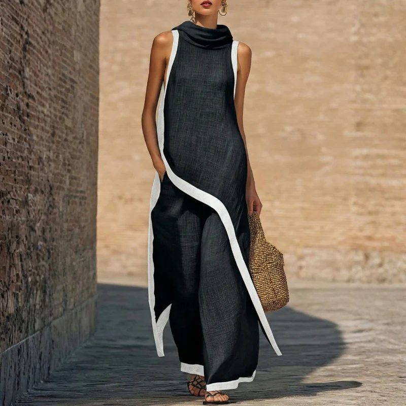 Juliett | Modernes Leinen-Outfit mit asymmetrischem Schnitt