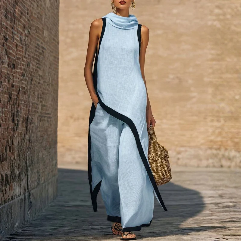 Juliett | Modernes Leinen-Outfit mit asymmetrischem Schnitt