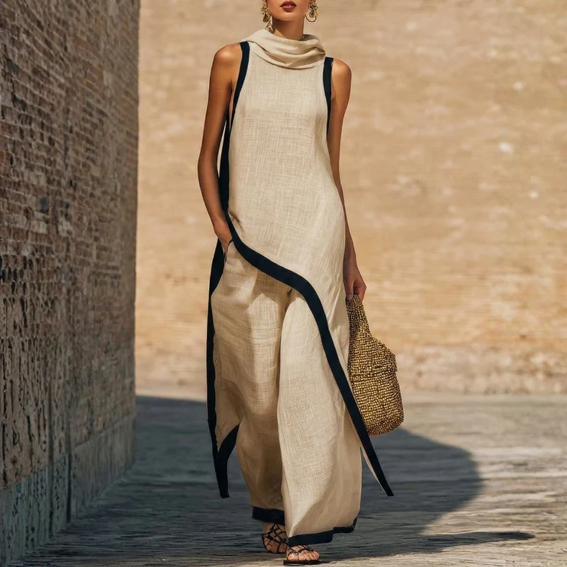 Juliett | Modernes Leinen-Outfit mit asymmetrischem Schnitt
