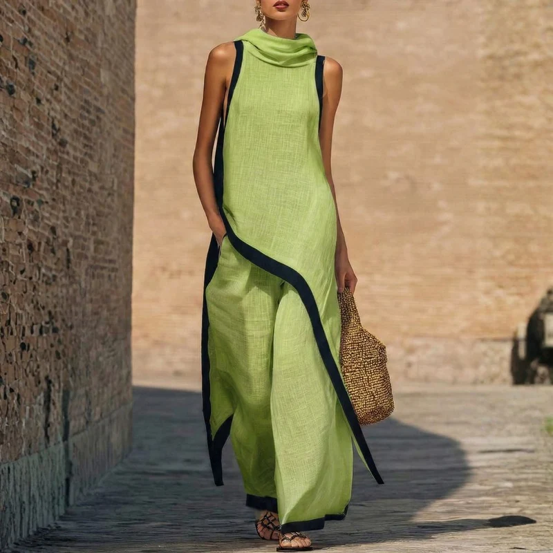 Juliett | Modernes Leinen-Outfit mit asymmetrischem Schnitt
