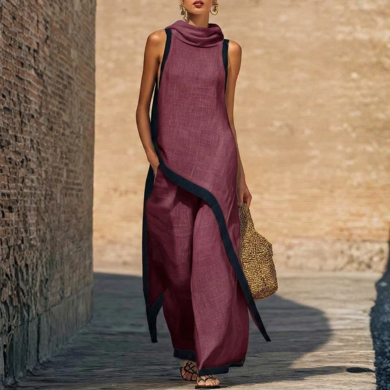 Juliett | Modernes Leinen-Outfit mit asymmetrischem Schnitt