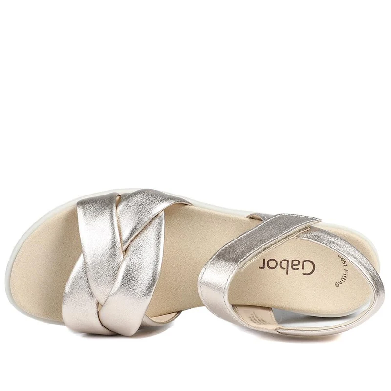 Gabor Adjustable Leather Sandals - GAB43010 / 328 671 - Gold