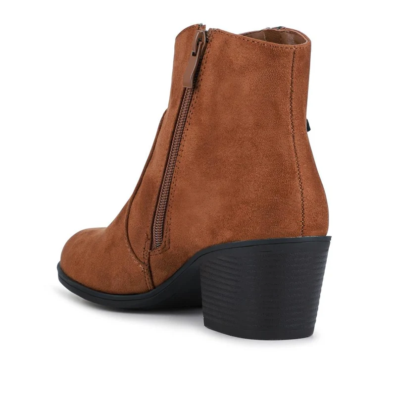 Western-Heeled Ankle Boots - SANYI40001 / 325 935 - Tan