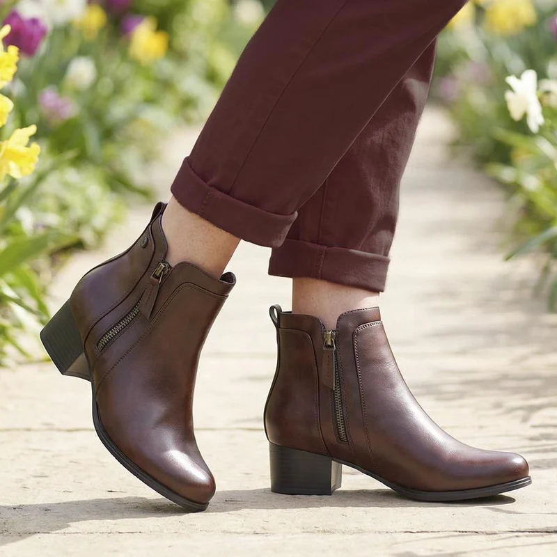 Smart Zip-Fastening Boots - WK42006 / 327 939 - Brown