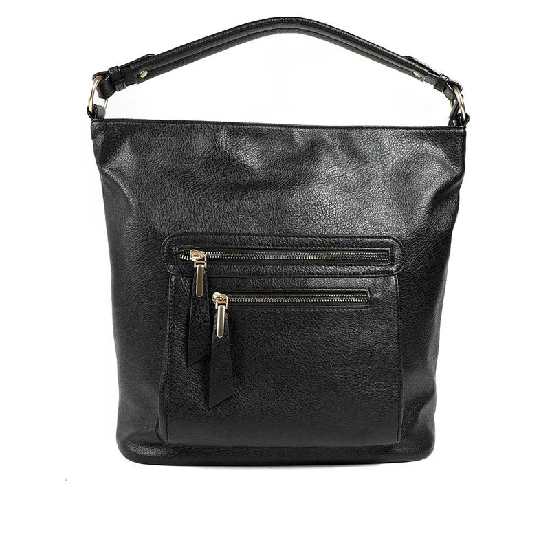 Multi Zipped Stylish Shoulder Bag - RIM42007 / 328 658 - Black