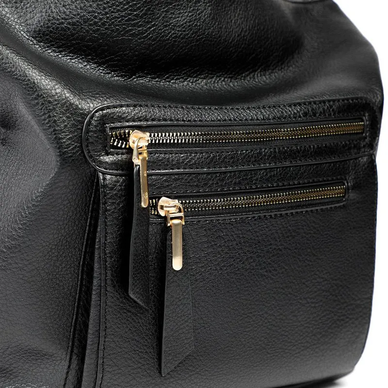 Multi Zipped Stylish Shoulder Bag - RIM42007 / 328 658 - Black