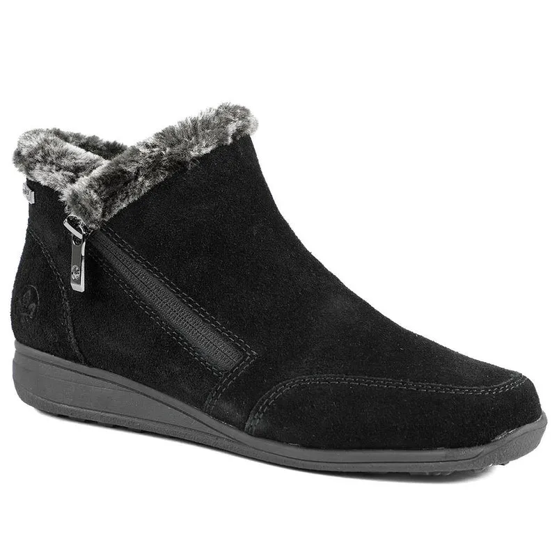 Rieker Soft Lined Zipped Ankle Boots - RKR42019 / 329 475 - Black