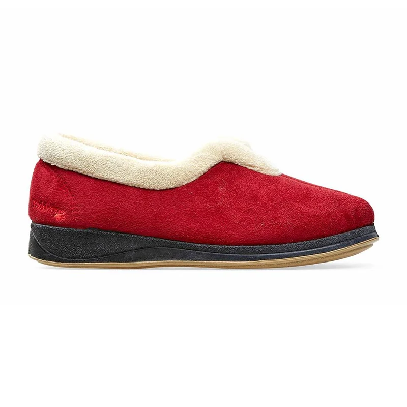 Padders Ladies Slippers 2E Fit Vulcanised - CARMEN - Carmen / null - Red