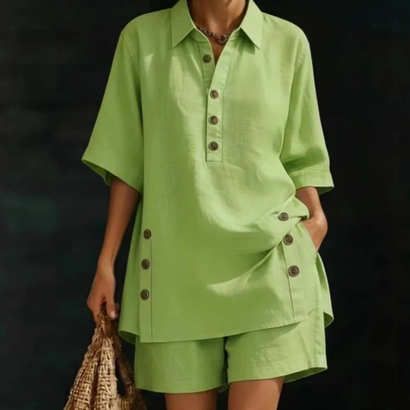 Luvessa | Bequemes Sommer-Zweiteiler-Set mit Shorts