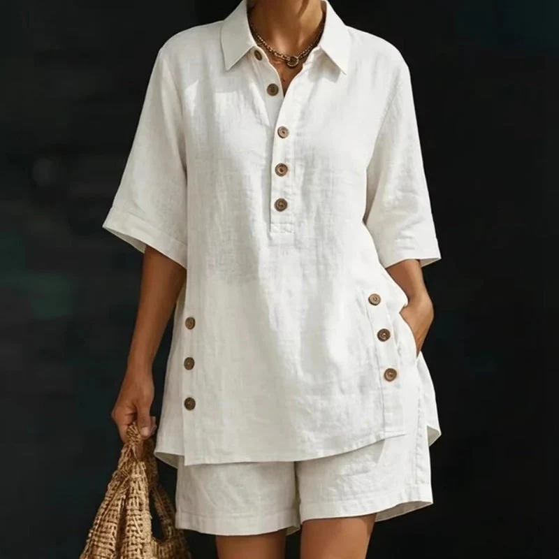Luvessa | Bequemes Sommer-Zweiteiler-Set mit Shorts
