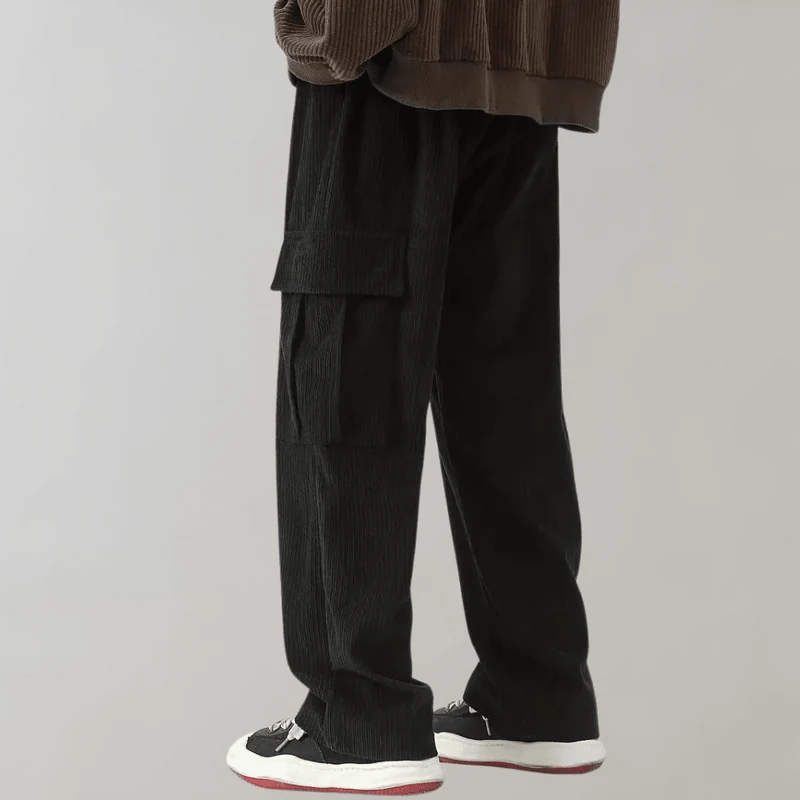 Herren Cord Cargo Hose weit mit Kordelzug